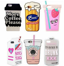 3D Drink Box Carton Beer Can Pack Coffee Lemonade Juicy Water Soft Silicone Case for iPhone 8 5 5S SE 5C 6 6S 7 Plus