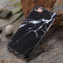 Imd Marble Stone Gel Case For Apple iPhone 7 6s 6 Plus Cases Black White Soft TPU Phone Case Back Cover For iPhone 8 Plus Coque