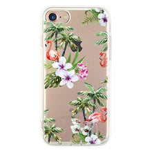 EKONE Silicone Case For iPhone 7 Case iPhone 7 Plus Leaves Flower Flamingo Lips Phone Cover For iPhone7 Plus 8 Plus X 6s 5S Case