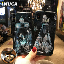 iMUCA 3D Relief Case for iPhone 8 Case Cover for iPhone X Luxury Phone Case Stand Holder Back Cover Capa