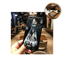 iMUCA 3D Relief Case for iPhone 8 Case Cover for iPhone X Luxury Phone Case Stand Holder Back Cover Capa