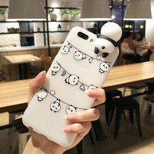 KISSCASE 3D Cute Panda Cases For iphone 7 7 8 Plus 6s 6 Plus Case Lovely Toy Panda Cover Silicon Transparent For iphone 7 8 Case