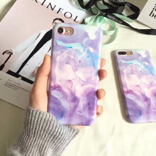 IMD Fantasy Purple Marble Pattern Phone Cases for iPhone 8 8 Plus 7 7 Plus 6 6s 6Plus 6sPlus Soft TPU Back Case Cover