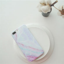 IMD Fantasy Purple Marble Pattern Phone Cases for iPhone 8 8 Plus 7 7 Plus 6 6s 6Plus 6sPlus Soft TPU Back Case Cover