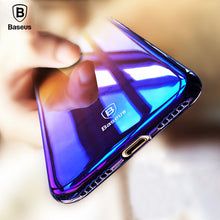 Baseus Case For iPhone 8 7 plus cases luxury Aurora Gradient Color Transparent Case For iPhone 7 8 light Cover Hard PC Cases