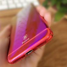 Baseus Case For iPhone 8 7 plus cases luxury Aurora Gradient Color Transparent Case For iPhone 7 8 light Cover Hard PC Cases