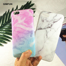 GIMFUN cute Marble phone Case for Iphone 8 8plus 7 7plus Painted Gradient Tpu Silicone Case for IPhone 6 6s 6 Plus Cover fundas
