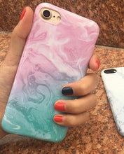 GIMFUN cute Marble phone Case for Iphone 8 8plus 7 7plus Painted Gradient Tpu Silicone Case for IPhone 6 6s 6 Plus Cover fundas