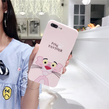 Clespruce For iPhone 8 Case Candy Color Crown Pink Panther Soft TPU Silicone Phone Cases for iphone 6 6s 8 7 plus Back Cover