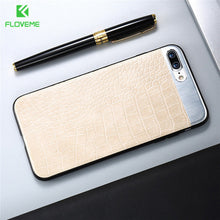 FLOVEME Phone Cases For iPhone 6 7 6s Plus Case Crocodile Leather Business Ultra Slim Coque Back Cover For iPhone 8 8 Plus Capa