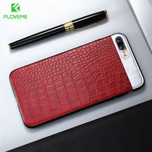 FLOVEME Phone Cases For iPhone 6 7 6s Plus Case Crocodile Leather Business Ultra Slim Coque Back Cover For iPhone 8 8 Plus Capa