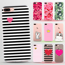 SoCouple TPU Case For iphone 8 Case For iphone 5S 5 SE 6 6s 7 X 6/7/8 plus Silicone Fruit Flower Plant Cactus Pattern Phone Case