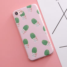 SoCouple TPU Case For iphone 8 Case For iphone 5S 5 SE 6 6s 7 X 6/7/8 plus Silicone Fruit Flower Plant Cactus Pattern Phone Case