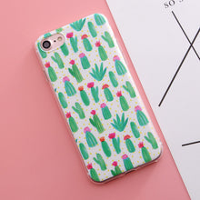SoCouple TPU Case For iphone 8 Case For iphone 5S 5 SE 6 6s 7 X 6/7/8 plus Silicone Fruit Flower Plant Cactus Pattern Phone Case