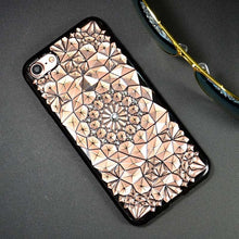 Clespruce Luxury gold rose Plating Case 3D Rugged Flower Diamonds Phone Cases TPU soft Cover For Iphone 8 8plus 6 6s 7 7plus