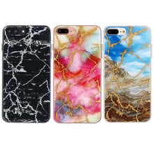 Fashion Marble Case For iPhone 8 8 plus Soft Silicone TPU Case For iPhone 6 6s 7 plus Phone Case IMD Printed Never Fade Cover