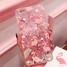 KISSCASE Quicksand Flamingo Case For iphone 8 7 Plus 6 6s Plus Cases Cute Flamingo Dynamic Quicksand Sequins For iphone 6s Case