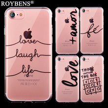 For iPhone 7 8 Case !!! Unique Portuguese Words High Quality TPU Soft Cover Case For iPhone 8 7 Plus Transparent Silicone Coque