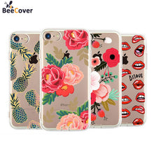 BeeCover For iPhone 8 7 Case Flowers Pineapple Cactus Lips Cherry Flamingo Soft TPU Back Cover For iPhone 7 8 Plus 7Plus Cases