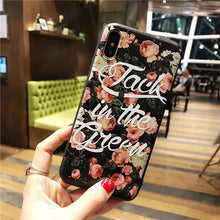 Relief Phone Case For iphone 8 8Plus X 10 Retro Rose Pattern soft silicon case For iphone 6 6s 6plus 7 7plus Case