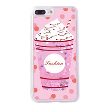 Luxury Liquid Cases For Apple iPhone 8 Case Silicona Pink Flower Drink Bottle Cover For iPhone 8 Plus Case Cover For iPhone8 4.7