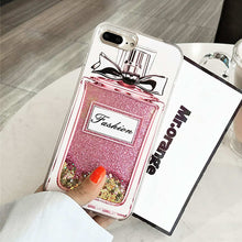 Luxury Perfume Bottle Case Quicksand Dynamic Liquid Glitter Coque Phone Case For iPhone 8 7 7Plus 6 6S Plus 6Plus Fashion Cover