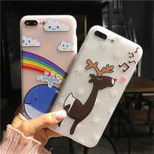 sFor Coque iPhone 6 6S 8 7 Case Silicone Super Cute Cartoon Matte TPU Soft Back Cover For Fundas iPhone 8 7 6S 6 Plus Phone Case