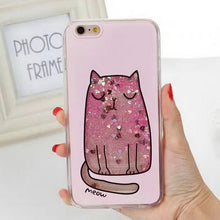 For iPhone 7 Plus Case Cartoon Pattern TPU Phone Case for iPhone 8 Plus Flamingo Animal Cat Quicksand for iPhone 6 6S Plus Case