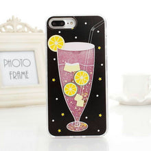 For iPhone 7 Plus Case Cartoon Pattern TPU Phone Case for iPhone 8 Plus Flamingo Animal Cat Quicksand for iPhone 6 6S Plus Case