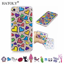 HATOLY For Phone Case Iphone 8 Cover IMD Soft TPU + Transparent Cute Case For Iphone 8 Case For Apple Iphone 8 Fundas
