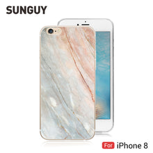 For iPhone 8 Case, SUNGUY Marble Patterend Back Cover Cases Soft Silicone TPU Dirt-resistand Anti-knock Fitted Protective Case