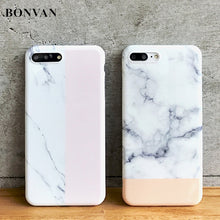 BONVAN Luxury Soft tpu Back Cover For iphone 8 Case Colorful Glossy Marble Coque For iphone 8 plus Silicone Ultra-thin IMD Shell