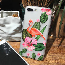 BONVAN 3D Relief Flamingo For iPhone 8 Case Cover Silicone tpu Soft Funda Phone Cases For iPhone 8 plus Translucent Coque Shell