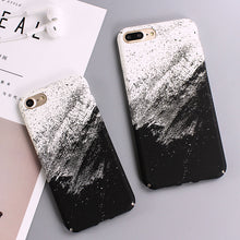 Watercolor Painting Art Phone Case For iphone 8 7 Plus Matte Graffiti Art Cases For iphone 6s 6 Plus Black & White Phone Bag