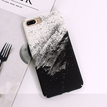 Watercolor Painting Art Phone Case For iphone 8 7 Plus Matte Graffiti Art Cases For iphone 6s 6 Plus Black & White Phone Bag