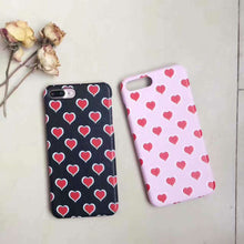 Instagram PU Leather Coated Sweet Hearts Couple Case for iPhone 8 7 7plus 6 6s plus 5 5s SE Hard Plastic Back Case Funda Cover