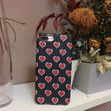 Instagram PU Leather Coated Sweet Hearts Couple Case for iPhone 8 7 7plus 6 6s plus 5 5s SE Hard Plastic Back Case Funda Cover