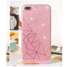 Bling Glitter Case For iPhone 8 7 6 6s Plus Soft Gel Grid Powder Back Cover For iPhone 7 6 6s Plus Protective Shell Fundas Coque