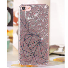 Bling Glitter Case For iPhone 8 7 6 6s Plus Soft Gel Grid Powder Back Cover For iPhone 7 6 6s Plus Protective Shell Fundas Coque