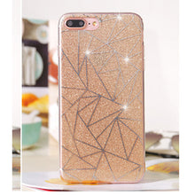 Bling Glitter Case For iPhone 8 7 6 6s Plus Soft Gel Grid Powder Back Cover For iPhone 7 6 6s Plus Protective Shell Fundas Coque