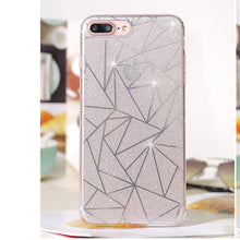 Bling Glitter Case For iPhone 8 7 6 6s Plus Soft Gel Grid Powder Back Cover For iPhone 7 6 6s Plus Protective Shell Fundas Coque