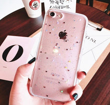 for iphone 7 Plus iphone 8 Case Silicon Bling Glitter Star Cover for iphone 6S 6 Plus Soft Transparent Clear Accessorie 2pcs/lot