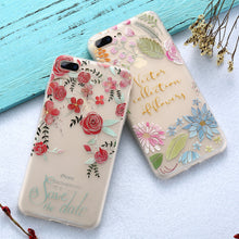 MR.YI 3D Relief Floral Silicone Case For iPhone 8 7 6S Plus Beautiful Flower Soft Clear Transparent Cover For iPhone 6 6S 7 Plus