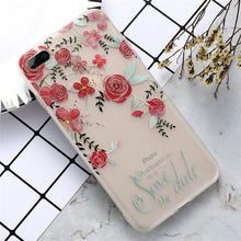 MR.YI 3D Relief Floral Silicone Case For iPhone 8 7 6S Plus Beautiful Flower Soft Clear Transparent Cover For iPhone 6 6S 7 Plus