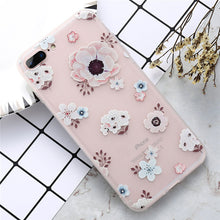MR.YI 3D Relief Floral Silicone Case For iPhone 8 7 6S Plus Beautiful Flower Soft Clear Transparent Cover For iPhone 6 6S 7 Plus