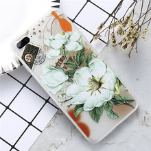 MR.YI 3D Relief Floral Silicone Case For iPhone 8 7 6S Plus Beautiful Flower Soft Clear Transparent Cover For iPhone 6 6S 7 Plus